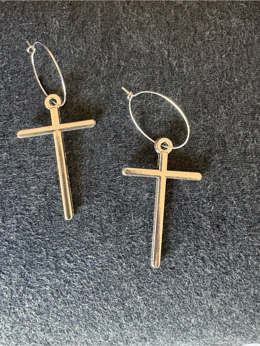 Cross Hoop Earrings - Women's Religious Jewelry